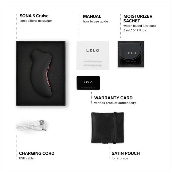 LELO Sona 3 Cruise - klitoristimulaator helilainetega - must