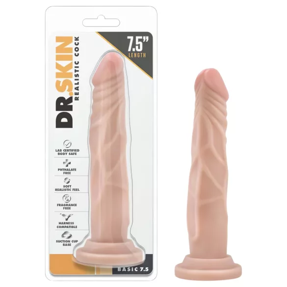 Dr. Skin - realistlik dildo iminapaga - naturaalne 19cm