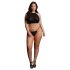Le Désir Plus Size - kristallidega pidulik komplekt - must (XL-3XL)