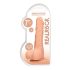 RealRock Dong 7 - elutruu, munanditega dildo (17 cm) - naturaalne