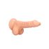 RealRock Dong 7 - elutruu, munanditega dildo (17 cm) - naturaalne