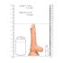 RealRock Dong 7 - elutruu, munanditega dildo (17 cm) - naturaalne