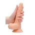 RealRock Dong 7 - elutruu, munanditega dildo (17 cm) - naturaalne