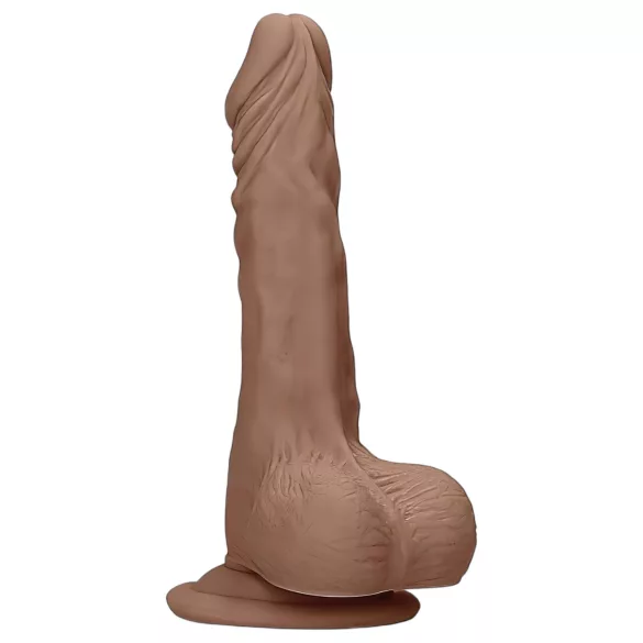 RealRock - realistlik munanditega dildo - 17cm - tume naturaalne