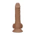 RealRock - realistlik munanditega dildo - 17cm - tume naturaalne