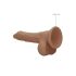 RealRock 7 - elutruu munanditega dildo (17cm) - tume naturaalne