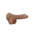 RealRock 7 - elutruu munanditega dildo (17cm) - tume naturaalne