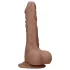 RealRock - realistlik munanditega dildo - 17cm - tume naturaalne