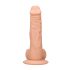 RealRock Dong 8 - elutruu dildo munanditega (20cm) - naturaalne
