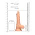 RealRock Dong 8 - elutruu dildo munanditega (20cm) - naturaalne