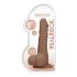 RealRock Dong 8 - elutruu, munanditega dildo (20cm) - tume naturaalne