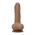 RealRock Käsitööd Dildo 10 - elutruu, munanditega (25cm) - tume naturaalne