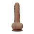 RealRock Dong 10 - realistlik munanditega dildo 25cm - tume nahatoon