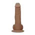 RealRock Dong 10 - realistlik munanditega dildo 25cm - tume nahatoon