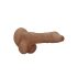 RealRock Käsitööd Dildo 10 - elutruu, munanditega (25cm) - tume naturaalne