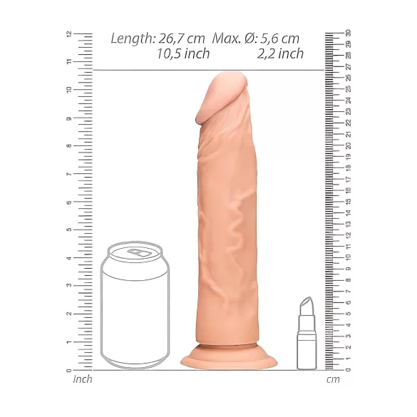 RealRock Dong 10 - realistlik dildopikendus 25cm - naturaalne