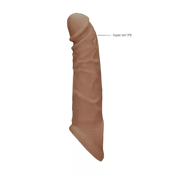 RealRock - peenisehülss - 21 cm - tume naturaalne