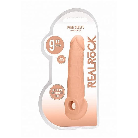 RealRock Penis Sleeve 9 - penis sheath (21,5cm) - natural