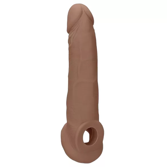 RealRock - peenisehülss - 21,5 cm - tume naturaalne