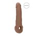RealRock Peenisekate 9 - peenisemansett (21,5 cm) - tume naturaalne