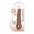 RealRock Peenisekate 9 - peenisemansett (21,5 cm) - tume naturaalne