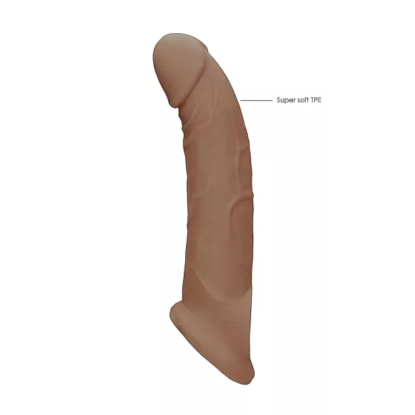 RealRock - peenisehülss - 21,5 cm - tume naturaalne