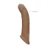 RealRock - peenisehülss - 21,5 cm - tume naturaalne
