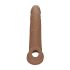 RealRock Peenisekate 9 - peenisemansett (21,5 cm) - tume naturaalne
