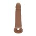 RealRock Peenisekate 9 - peenisemansett (21,5 cm) - tume naturaalne