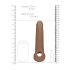 RealRock Peenisekate 9 - peenisemansett (21,5 cm) - tume naturaalne