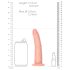 RealRock Slim - realistlik dildo - 15,5 cm (naturaalne)