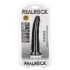 RealRock - realistlik dildo - õhuke - must - 15,5 cm