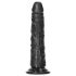 RealRock - realistlik dildo - õhuke - must - 15,5 cm