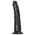 RealRock - realistlik dildo - õhuke - must - 15,5 cm