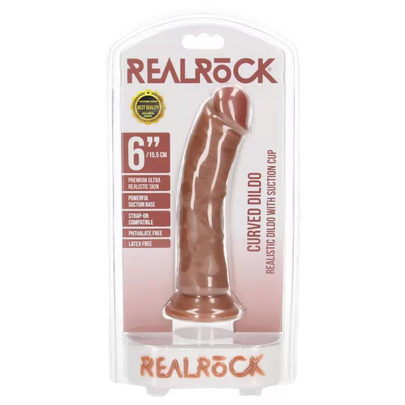 RealRock - realistlik dildo - 15,5 cm - tume naturaalne