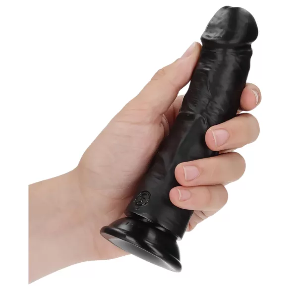 RealRock - realistlik dildoga iminapaga - 15,5 cm - must
