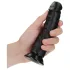 RealRock - realistlik dildoga iminapaga - 15,5 cm - must
