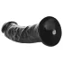 RealRock - realistlik dildoga iminapaga - 15,5 cm - must