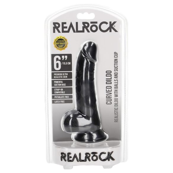RealRock - realistlik dildoga iminapp - 15,5cm must