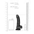 RealRock - realistlik dildoga iminapp - 15,5cm must
