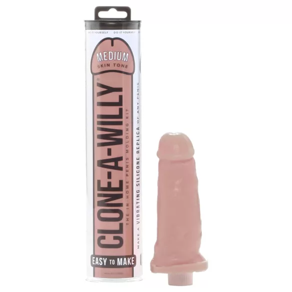 Clone-a-Willy - peenisemulatsiooni komplekt vibraatoriga - tume naturaalne