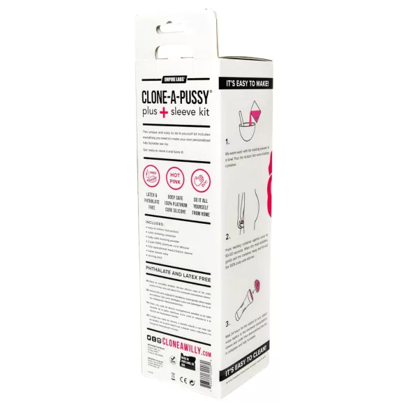 Clone-a-Pussy - vagiinakujuline kopeerimiskomplekt ja mansett (roosa)