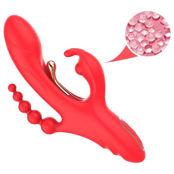 Bestoy - 3-haruline keelekujuline vibraator (punane)