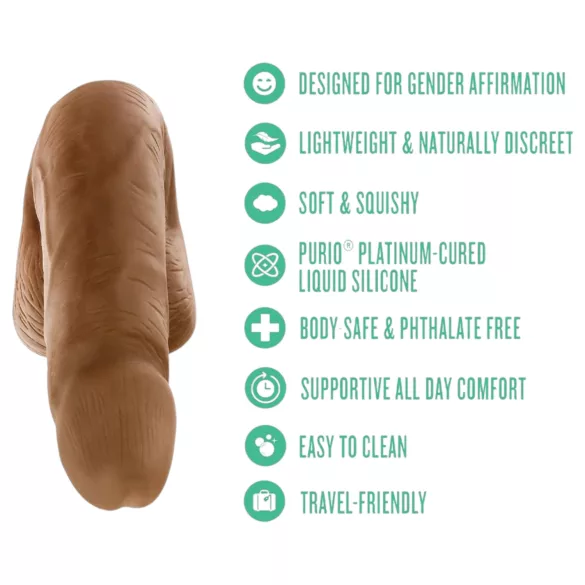 Blush UrSelf Affirm - elutruu peenisemänguasi (pruun) - 13 cm