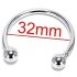 Roostevaba metallist tammetõru rõngas - ejakulatsioonitõkkena (32mm)