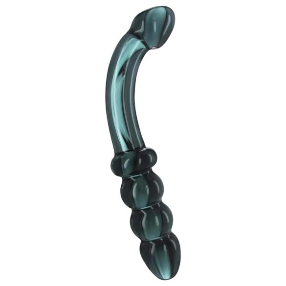 Prisms Hamsa - kahepoolne, G-punkti klaasist dildo (roheline)