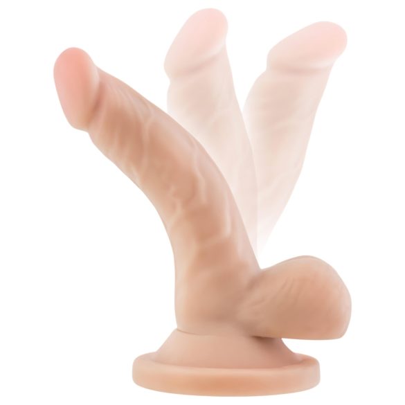 Dr. Skin 4 - realistlik dildoga munanditega iminapaga - naturaalne 12cm