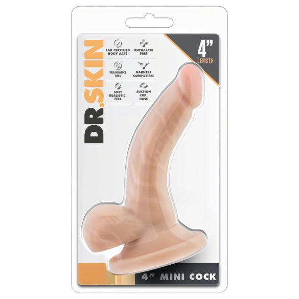 Dr. Skin 4 - realistlik dildoga munanditega iminapaga - naturaalne 12cm
