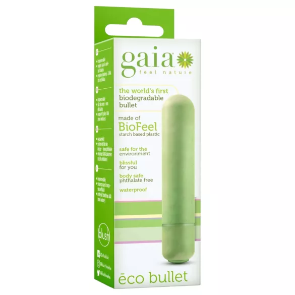 Gaia Eco M - vibraator - keskkonnasõbralik - roheline - keskmine