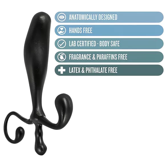 Anal Adventures - eesnäärmemassaaži dildo - must